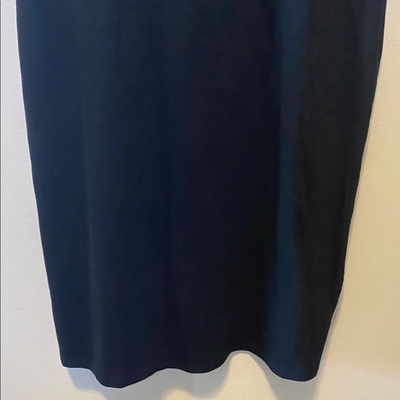 Talbots Midi Dress Women’s XL Black 100% Cotton Short Sleeve Button Detail - Picture 5 of 11